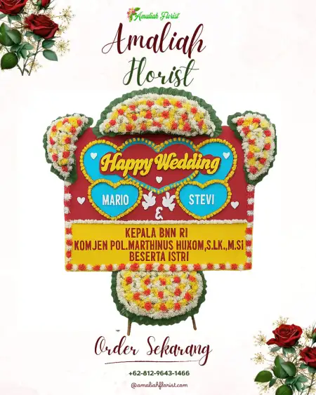 Papan Bunga Pernikahan Pemuteran